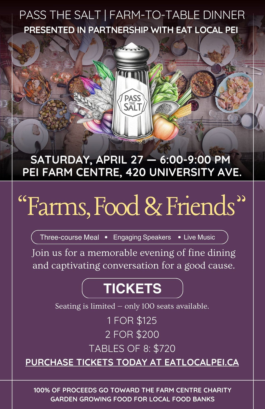 Pass the Salt | Farm-to-Table Fundraiser Dinner (Saturday, April 27, 2024)